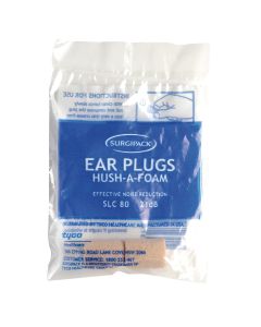 SurgiPack Hush-A-Foam Foam Ear Plugs 1 Pair