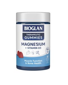 Bioglan Therapeutic Gummies Magnesium + Vitamin D3 65 Gummies
