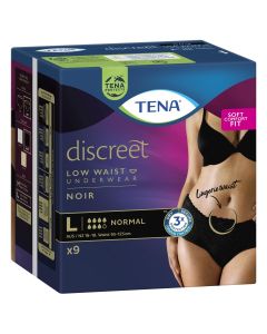Tena Women's Pants Noir Low Waist Large 9 Pack