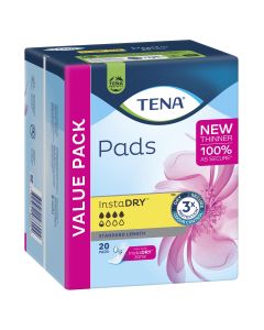 Tena Pads InstaDRY Standard Length 20 Pads