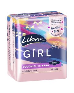 Libra Girl Pads Goodnights with Wings 10 Pack