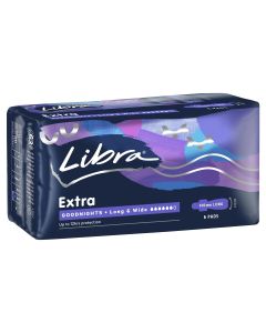 Libra Extra Goodnights Pads Long and Wide with Wings 6 Pack
