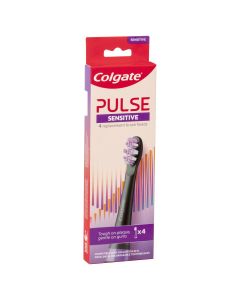 Colgate Pulse Sensitive Electric Toothbrush Replacement Brush Head Refills, 4 Pack