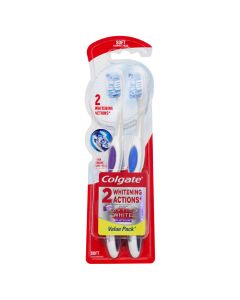 Colgate Toothbrush Optic White Platinum Soft 2 Pack