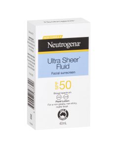 Neutrogena Ultra Sheer Fluid Face Sunscreen SPF 50 40mL