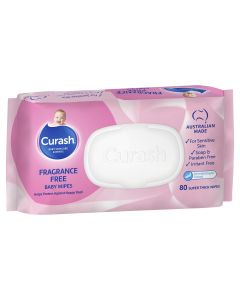 Curash Wipes Fragrance Free 80 Pack