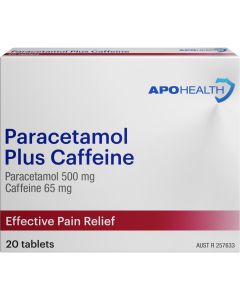 ApoHealth Paracetamol Plus Caffeine 20 Tablets