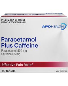 Apohealth Paracetamol Plus Caffeine 40 Tablets