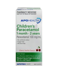 ApoHealth Paracetamol 1 Month - 2 Years 20mL