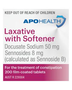ApoHealth Laxative with Softener 200 Tablets