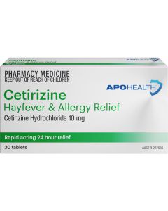 ApoHealth Cetirizine HCL 10mg 30 Tablets 