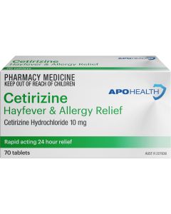 ApoHealth Cetirizine HCL 10mg 70 Tablets 