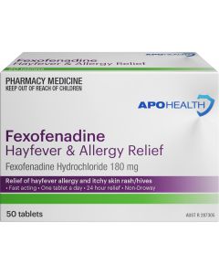 ApoHealth Fexofenadine 180mg 50 Tablets