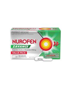 Nurofen Zavance 256mg Ibuprofen 96 Caplets