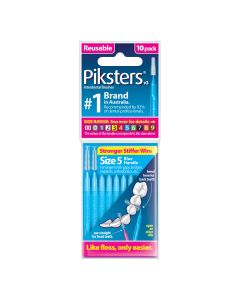 Piksters Interdental Brush Size 5 Blue 10 Pack 