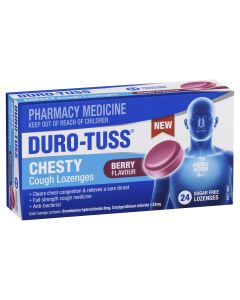 DURO-TUSS Chesty Cough Lozenges Berry 24 Pack