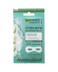 Garnier Hydra Bomb Hyaluronic Acid + Coconut Water Eye Sheet Mask 6g