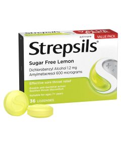 Strepsils Lemon Sugar free 36 Lozenges