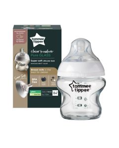 Tommee Tippee Closer to Nature Glass Bottle Slow Teat 150ml