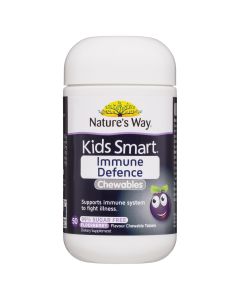 Nature's Way Kids Smart Immune Defence 50 Elderberry Flavoured Chewable Tablets