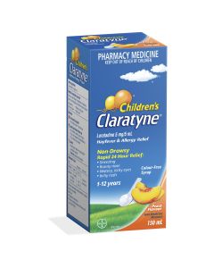 Claratyne Children's Hayfever & Allergy Relief 1-12 Years Peach Flavour 150mL
