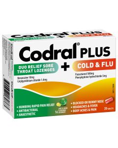 Codral Cold & Flu Kit 20 Tablets & 16 Lozenges