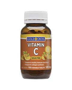Gold Cross Sugarless Vitamin C 500mg 100 Chewable Tablets