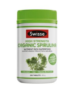 Swisse High Strength Organic Spirulina 200 Tablets