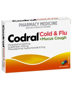 Codral Cold & Flu + Mucus Cough Capsules 48 Pack