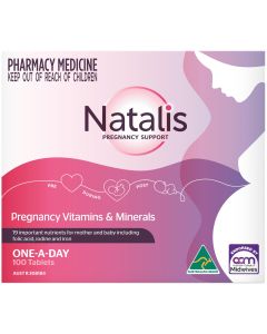 Natalis Pregnancy Support Vitamins & Minerals 100 Tablets
