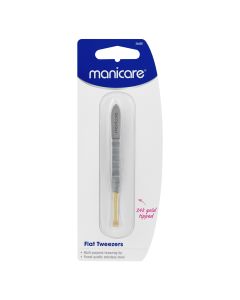 Manicare Gold Tipped Flat Tweezers