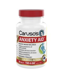 Caruso's Natural Health Anxiety Aid 30 Tablets