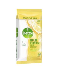 Dettol Multipurpose Wipes Lemon Lime Burst 120 Pack
