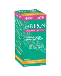 Fab Iron + Vitamin B Complex 60 Tablets