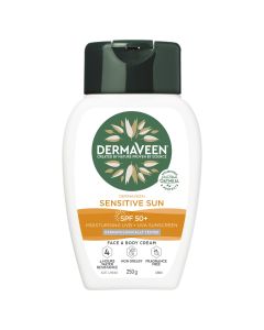 DermaVeen Sensitive Sun Face & Body Moisturiser SPF50+ 250g