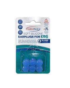 SurgiPack Soft Silicone Kids Ear Plugs 3 Pairs