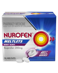 Nurofen Meltlets Berry Burst 200mg Ibuprofen 96 Pack