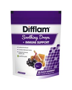 Difflam Soothing Drops + Immune Support Black Elderberry 20 Drops