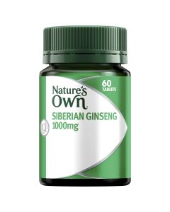 Nature's Own Ginseng Siberian 1000Mg 60 Tablets