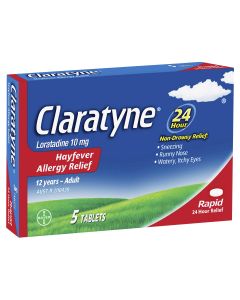 Claratyne Allergy Hayfever Relief Antihistamine Tablets 5 Pack