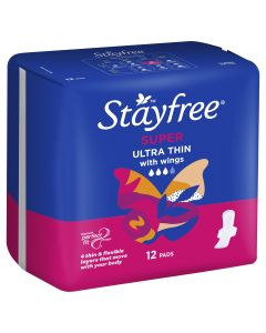 Stayfree Super Ultra Thin With Wings 12 Pads