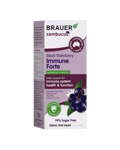 Brauer Sambucus Black Elderberry Cold & Flu Forte 200ml