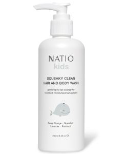 Natio Squeaky Clean Hair & Body Wash 250ml