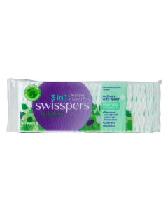 Swisspers 3in1 Aloe Vera & Vitamin E Cleanser Infused Pads 60 Pack