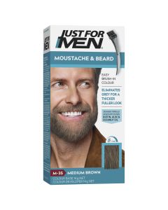 Just For Men Moustache & Beard Brush-In Colour Gel 46 Medium Brown
