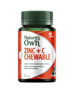 Nature's Own Zinc + C Chewable 60 Tablets