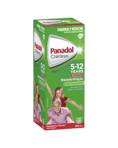 Panadol Children's 5-12 Years Elixir Oral Liquid Raspberry Flavour 100mL