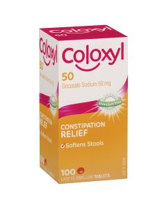 Coloxyl 50mg 100 Tablets 
