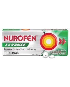 Nurofen Zavance 256mg Ibuprofen 24 Tablets
