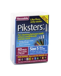 Piksters Interdental Brush Size 5 Blue 40 Pack